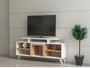 Hanah Home Mueble para TV Blanco Teca 120x56.9x29.5 cm